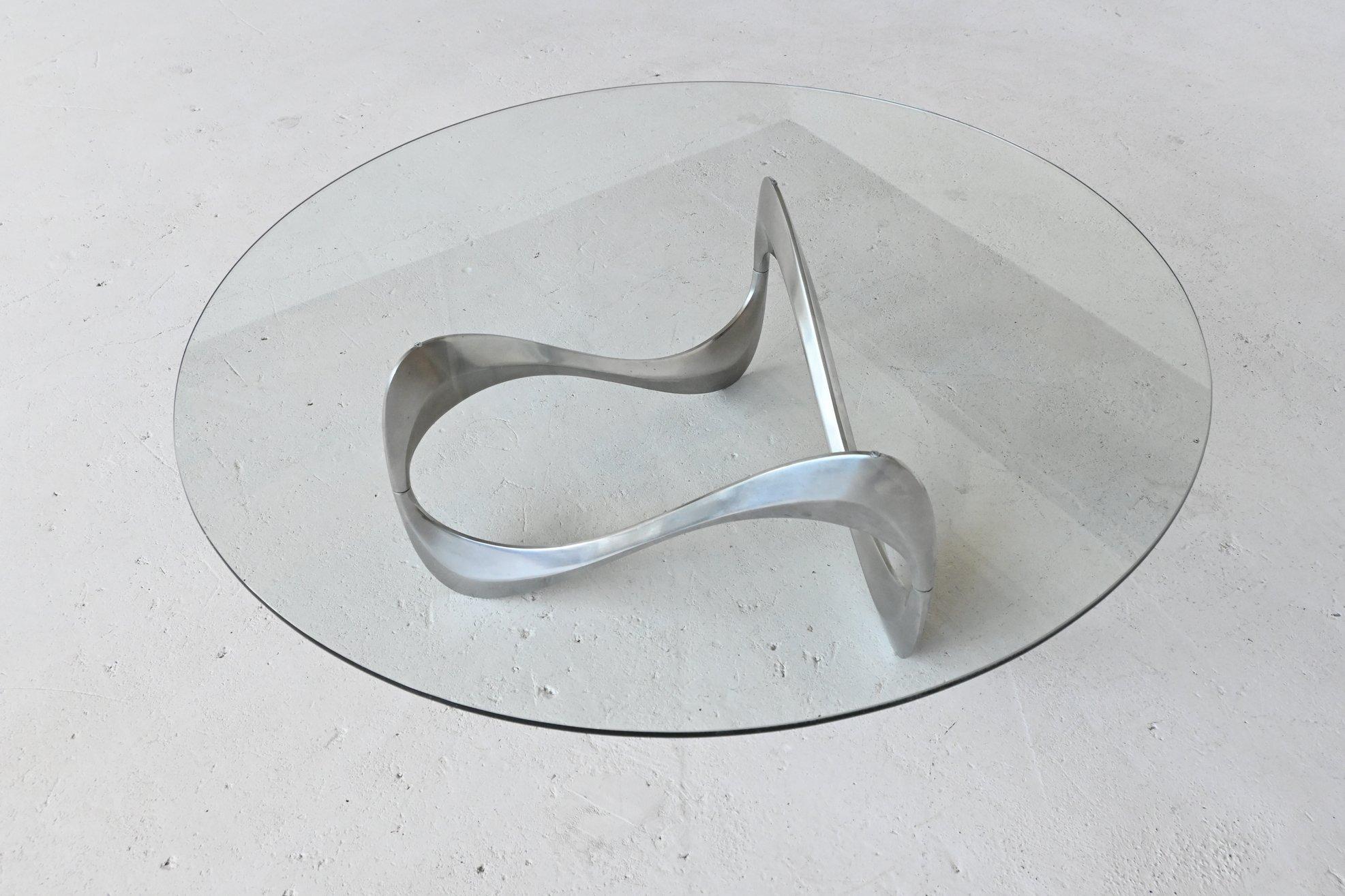 Mid-Century Modern Knut Hesterberg Snake Coffee Table Ronald Schmitt, Germany, 1965