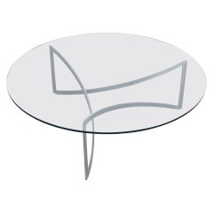 Knut Hesterberg Style Steel and Glass Coffee Table