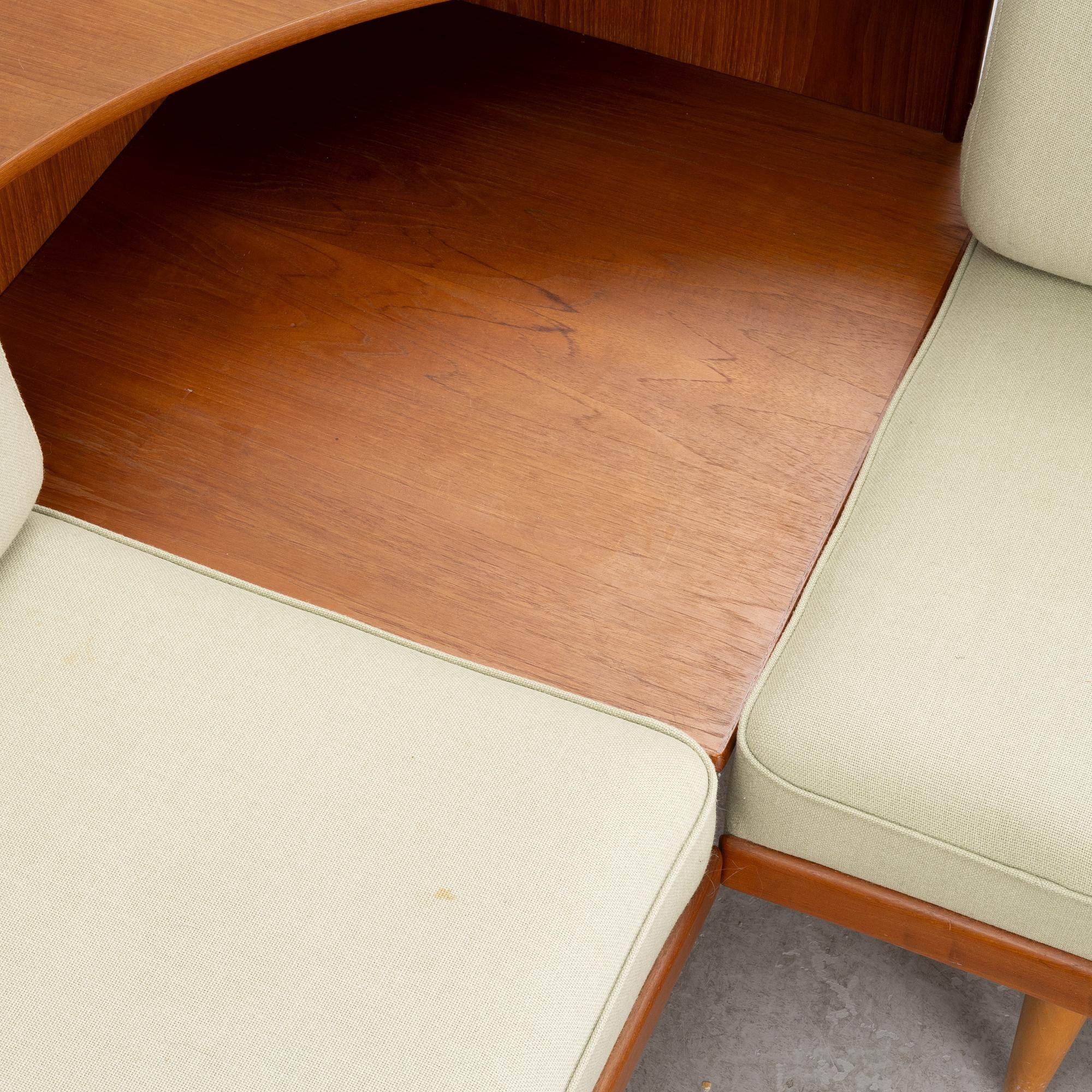 Mid-Century Modern Peter Hivdt Style Teak corner sofas model 610, Vatne Møbler AS, Norway 1960 For Sale