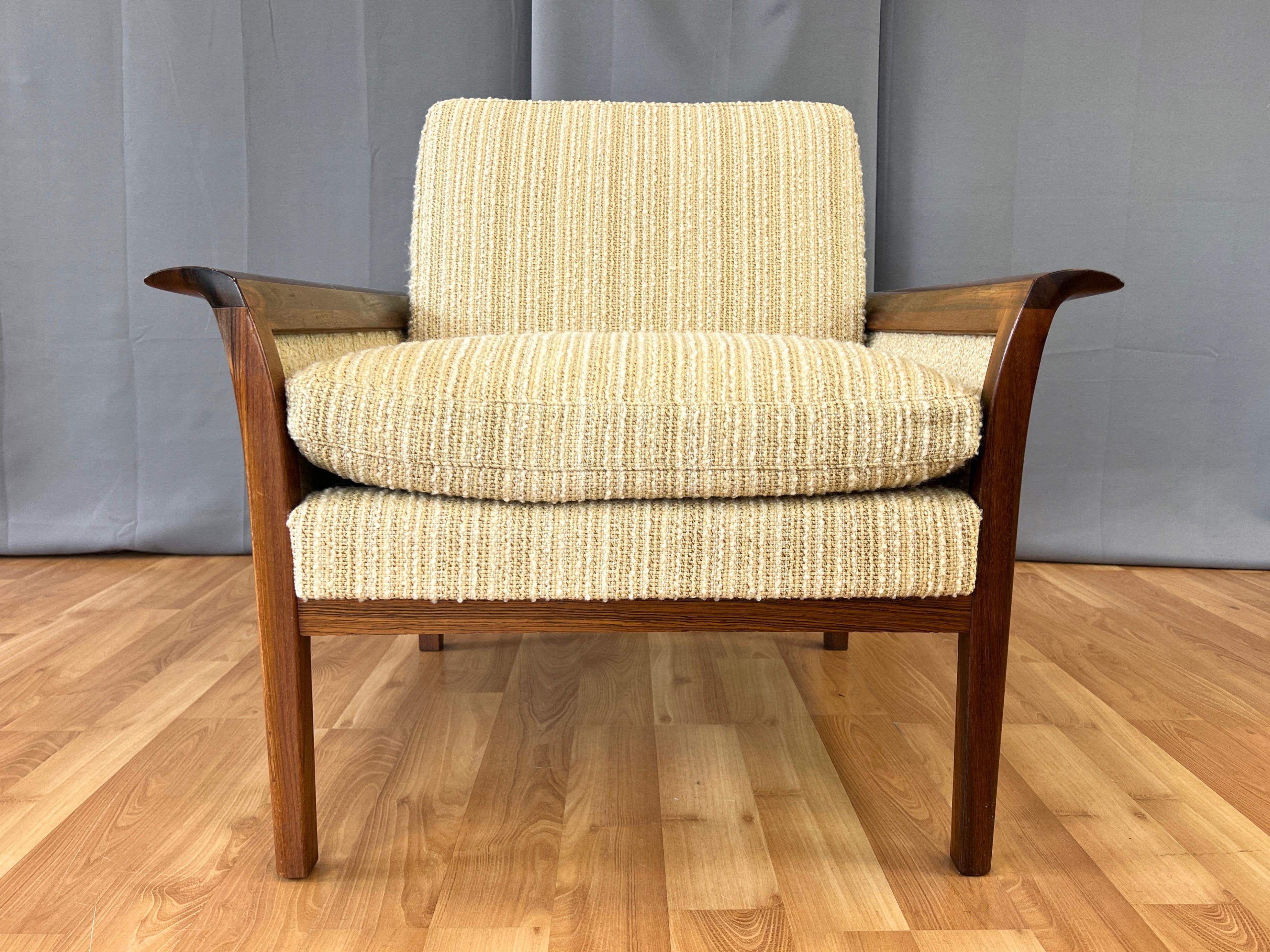 Knut Sæter for Vatne Møbler Rosewood and Upholstery Lounge Chair, 1976 For Sale 4