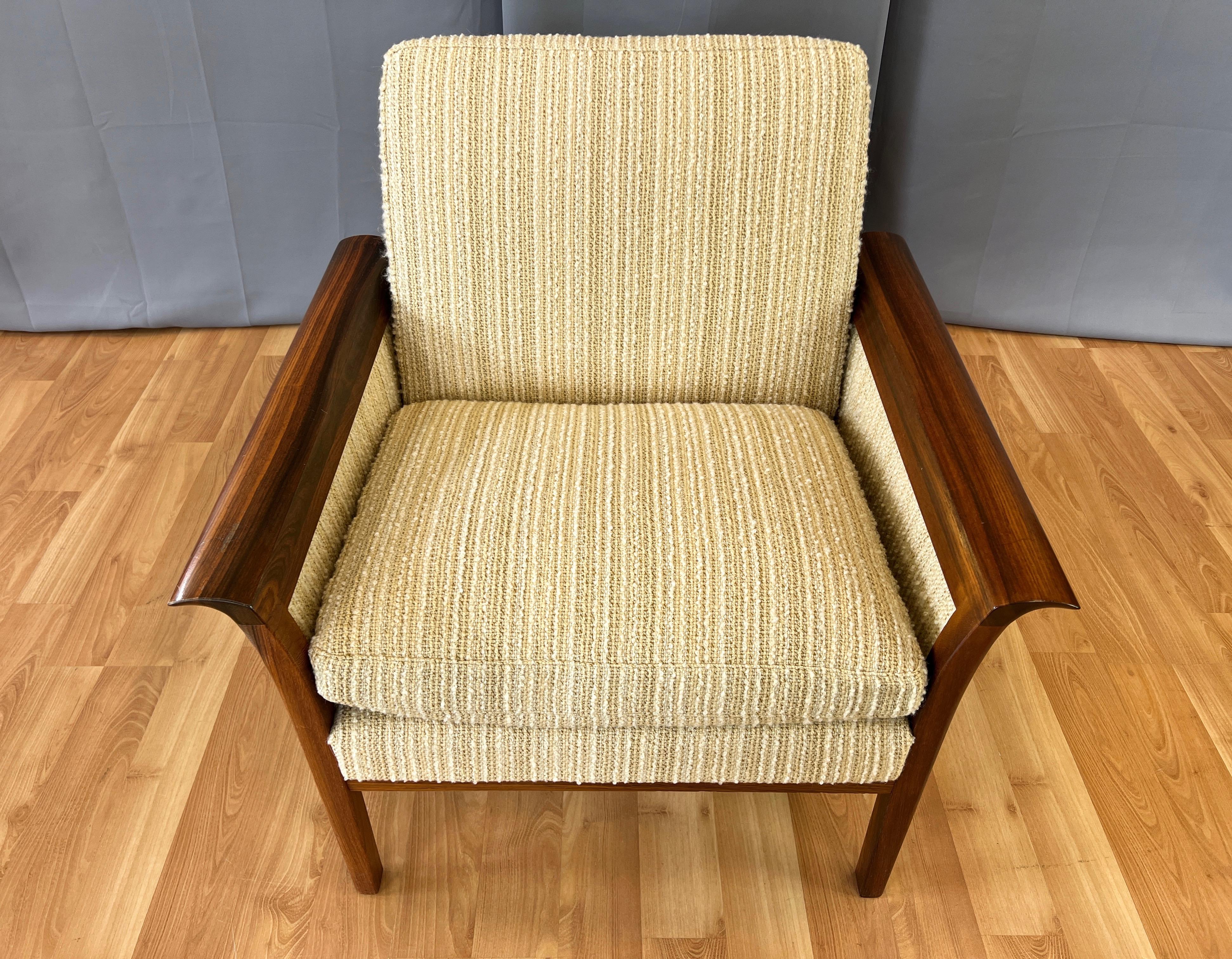 Knut Sæter for Vatne Møbler Rosewood and Upholstery Lounge Chair, 1976 For Sale 5