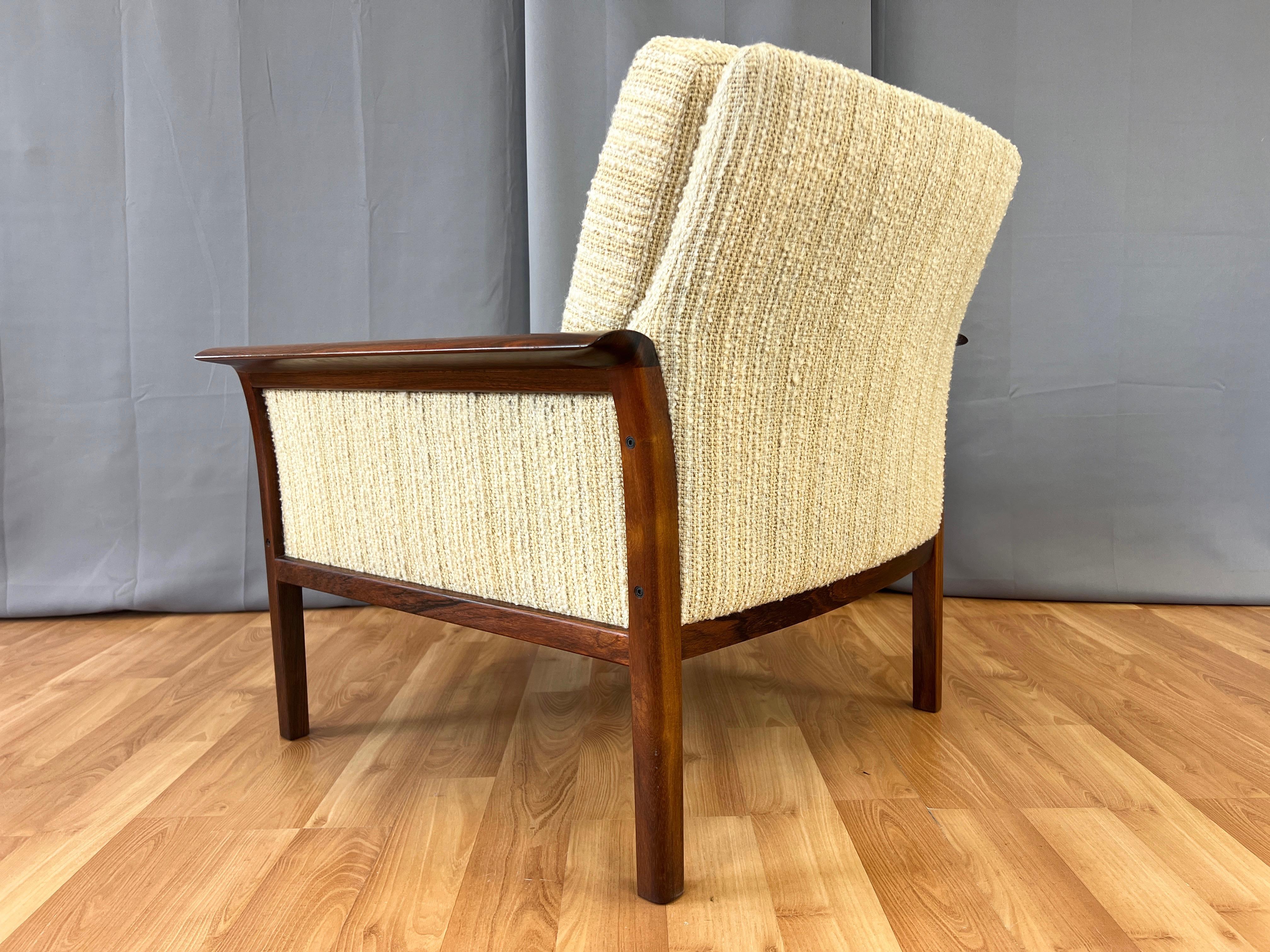 Norwegian Knut Sæter for Vatne Møbler Rosewood and Upholstery Lounge Chair, 1976 For Sale