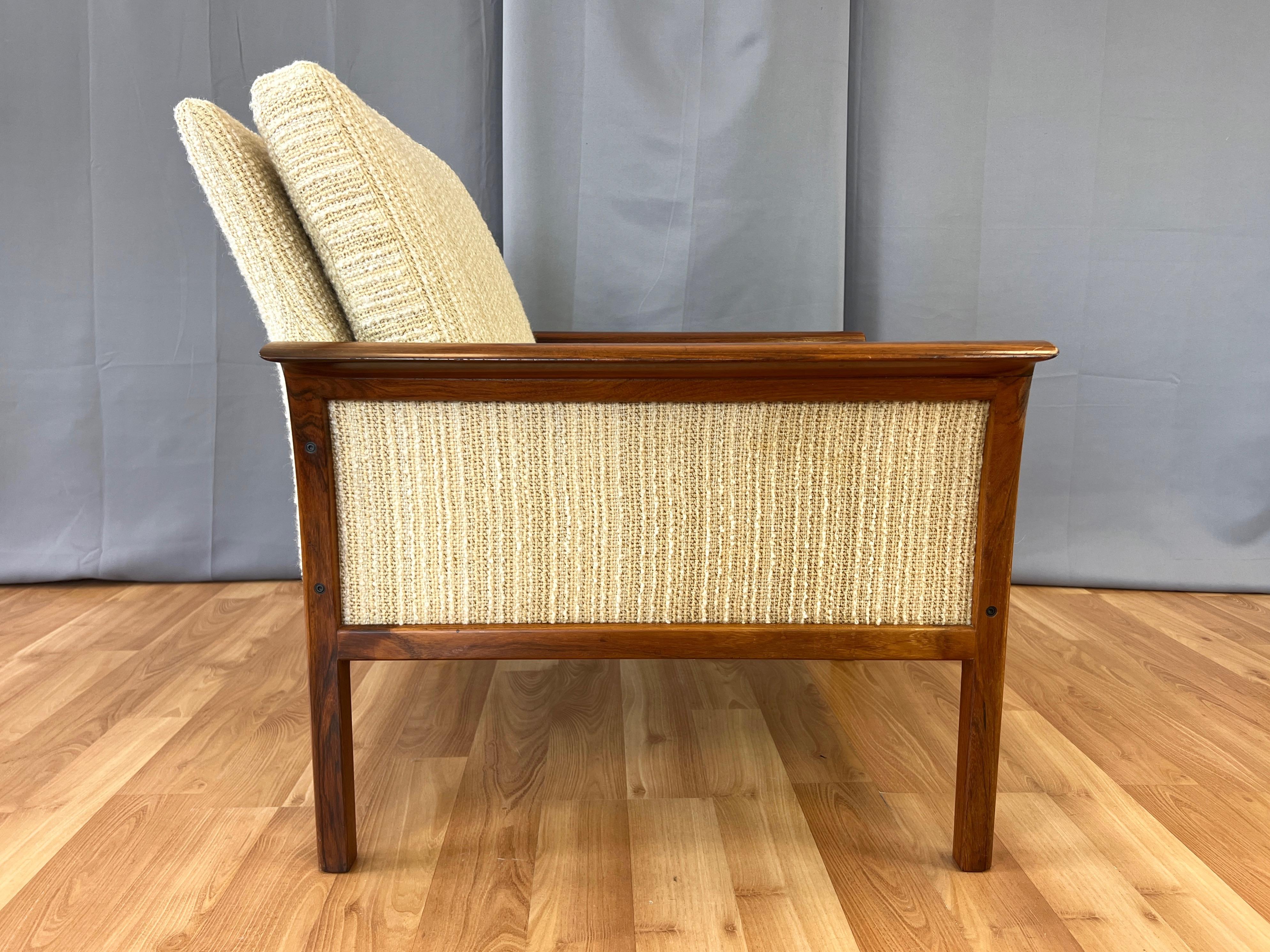 Knut Sæter for Vatne Møbler Rosewood and Upholstery Lounge Chair, 1976 For Sale 3