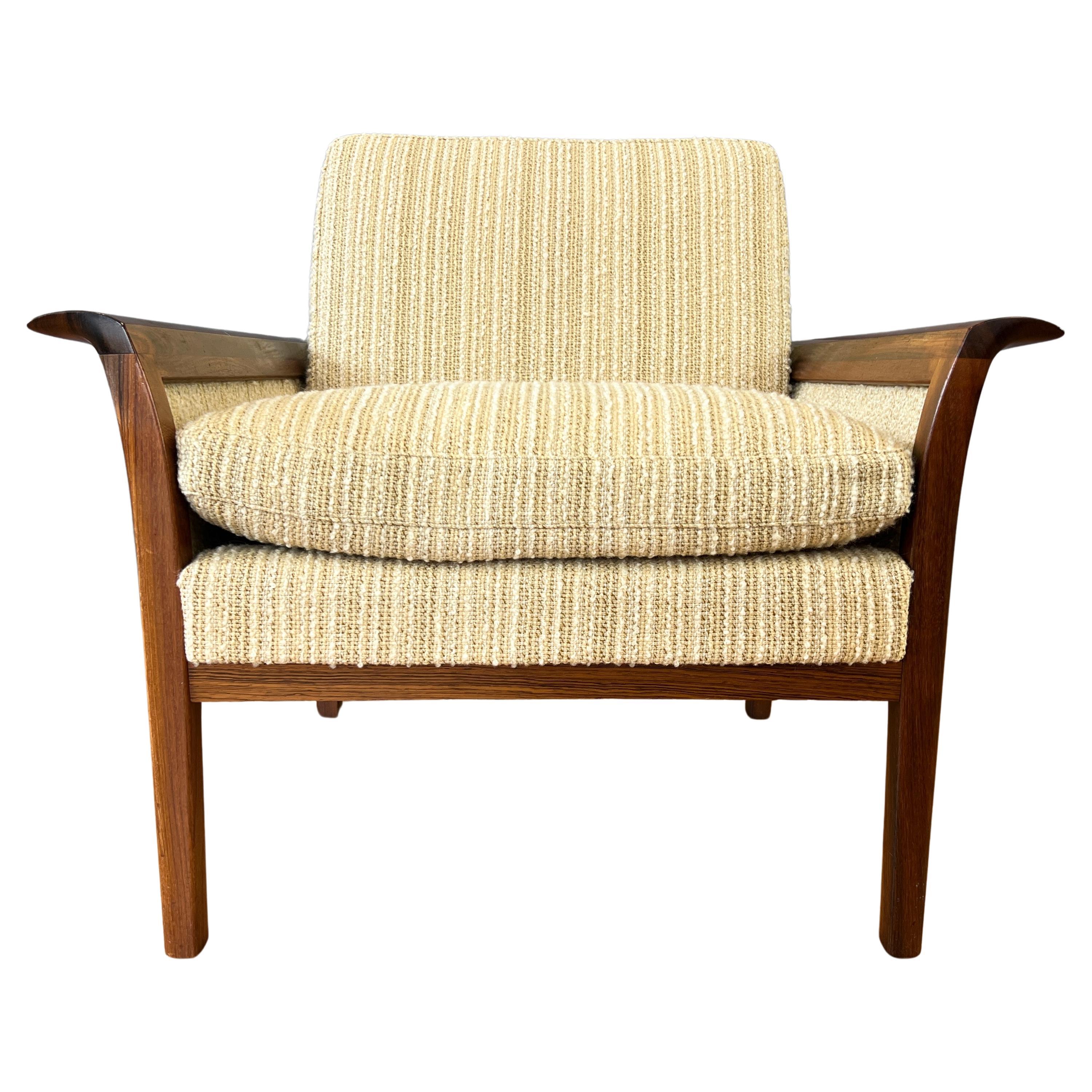 Knut Sæter for Vatne Møbler Rosewood and Upholstery Lounge Chair, 1976 For Sale