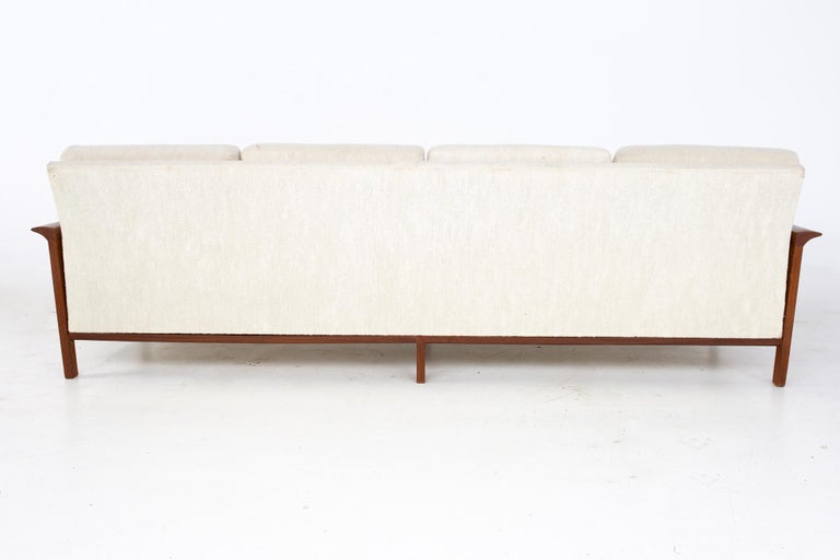 Knut Saeter for Vatne Mobler Style Mid Century Danish Teak Four Seater Sofa 5