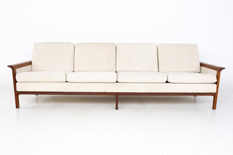Mid-Century Modern Knut Saeter for Vatne Mobler Style Mid Century Danish Teak Four Seater Sofa