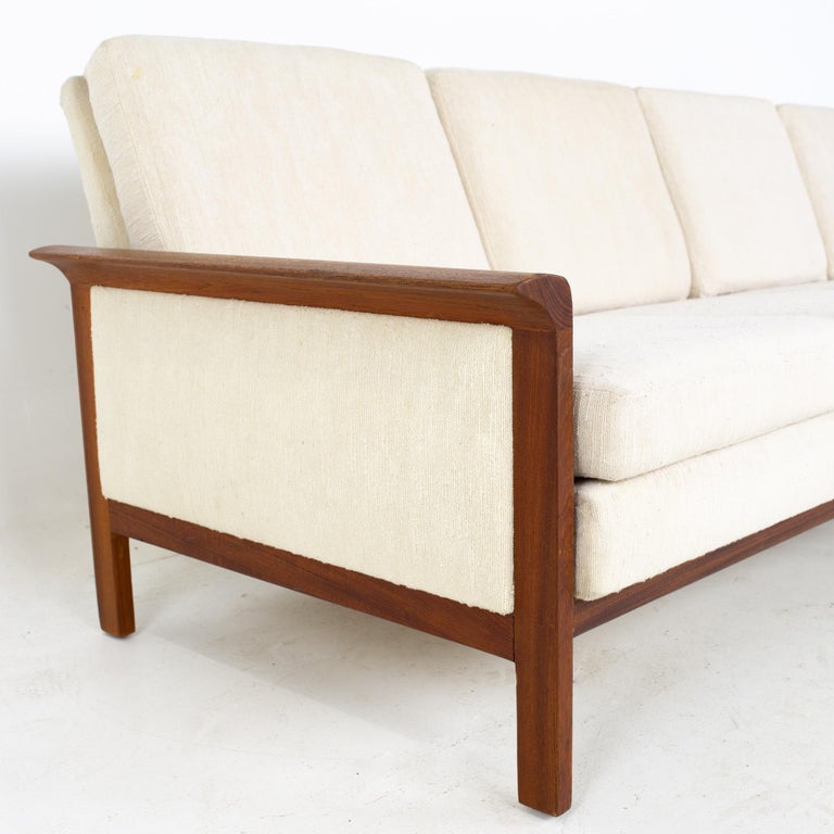 Knut Saeter for Vatne Mobler Style Mid Century Danish Teak Four Seater Sofa In Good Condition In Countryside, IL