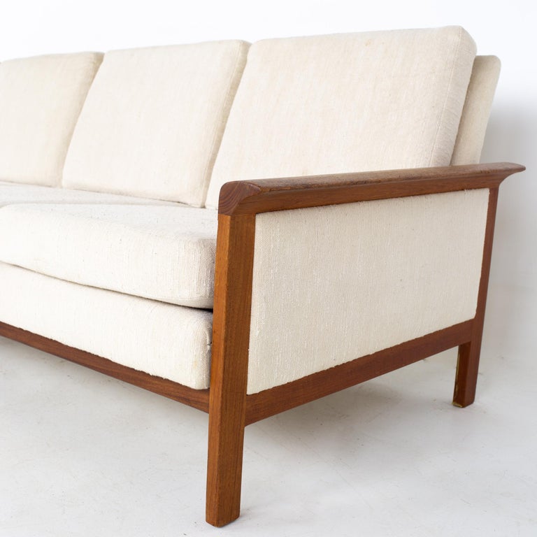 Late 20th Century Knut Saeter for Vatne Mobler Style Mid Century Danish Teak Four Seater Sofa