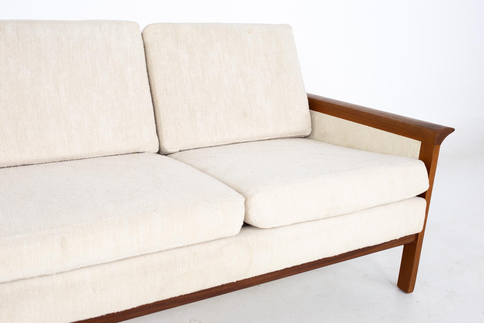 Late 20th Century Knut Saeter for Vatne Mobler Style Mid Century Danish Teak Four Seater Sofa