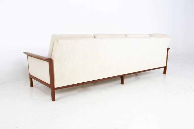 Knut Saeter for Vatne Mobler Style Mid Century Danish Teak Four Seater Sofa 3