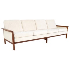 Knut Saeter for Vatne Mobler Style Mid Century Danish Teak Four Seater Sofa