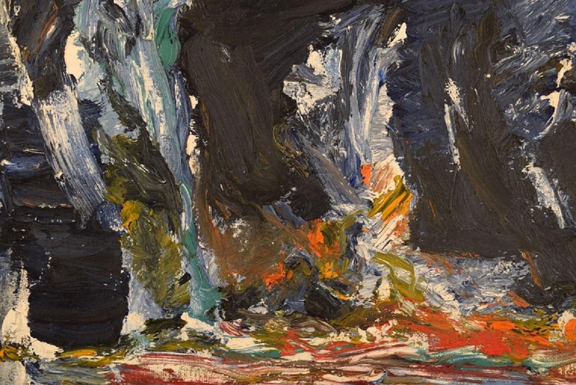 Swedish Knut Yngve Dahlbäck, Sweden, Oil on Canvas, Abstract Composition For Sale