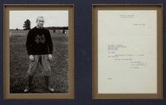 Knute Rockne Autographed Letter Collage