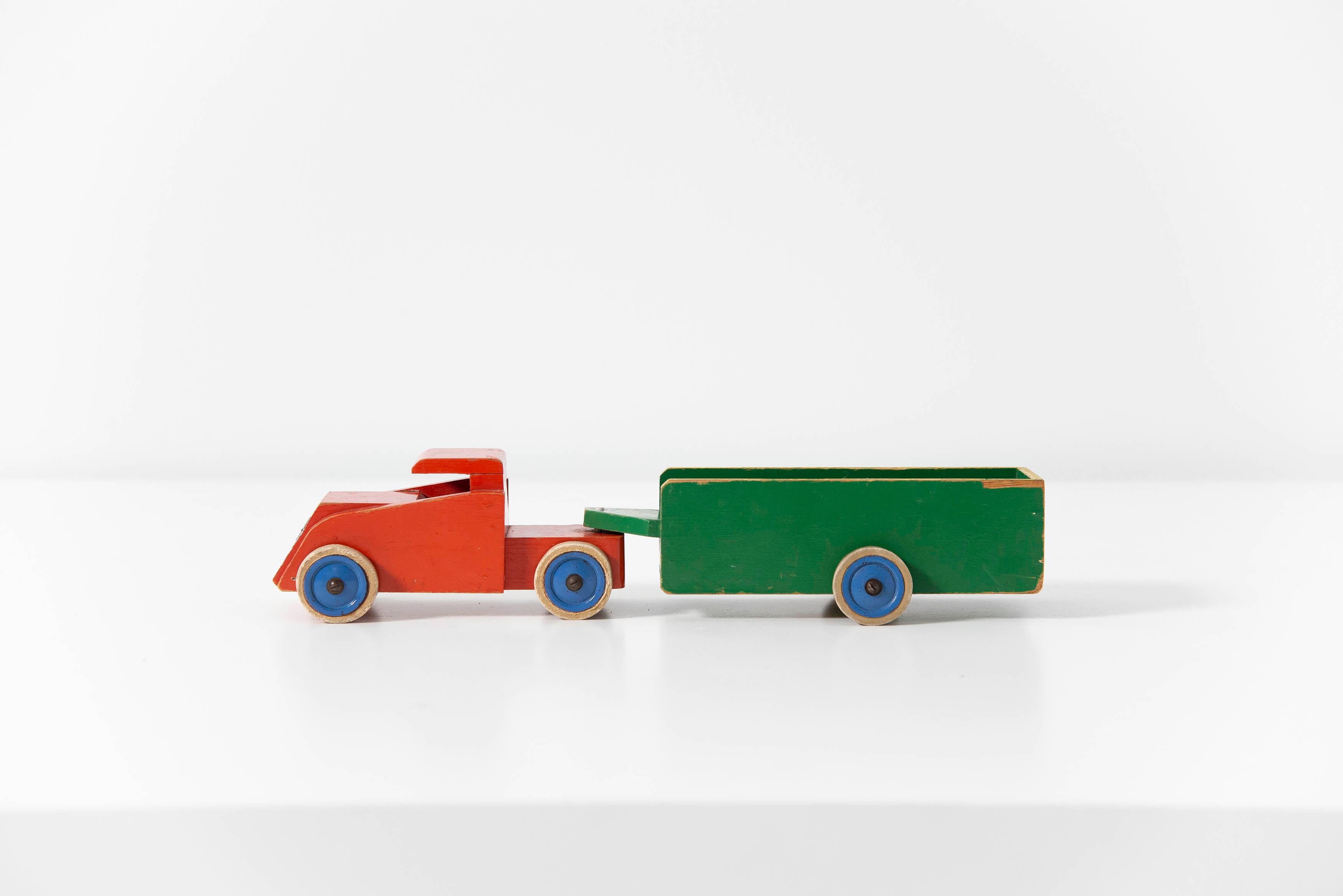 De Stijl Ko Verzuu Ado Small Toy Truck Holland 1950