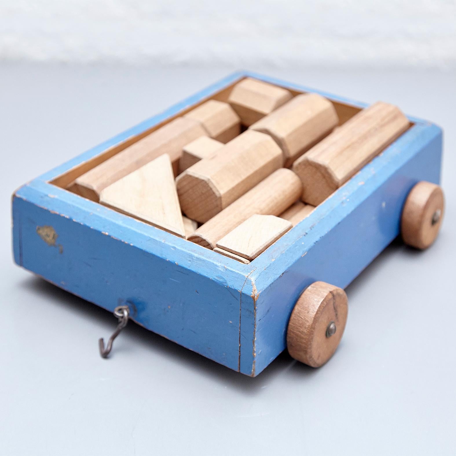 Dutch Ko Verzuu for Ado, Mid-Century Modern, Wood Car Construction Netherlands Toy