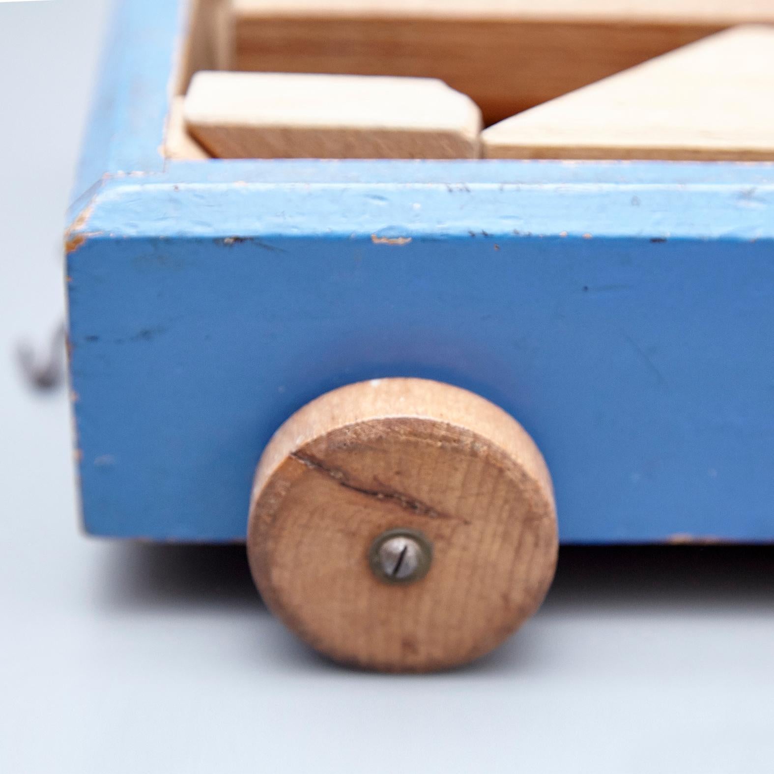 Mid-20th Century Ko Verzuu for Ado, Mid-Century Modern, Wood Car Construction Netherlands Toy