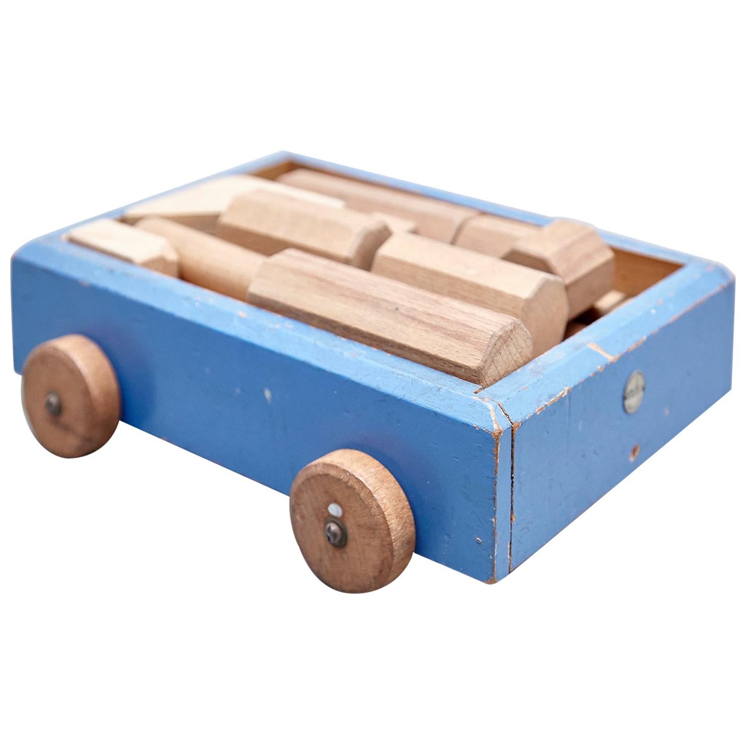 Ko Verzuu for Ado, Mid-Century Modern, Wood Car Construction Netherlands Toy