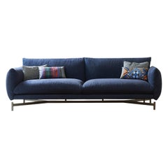 Koa Blue Sofa by Angeletti Ruzza