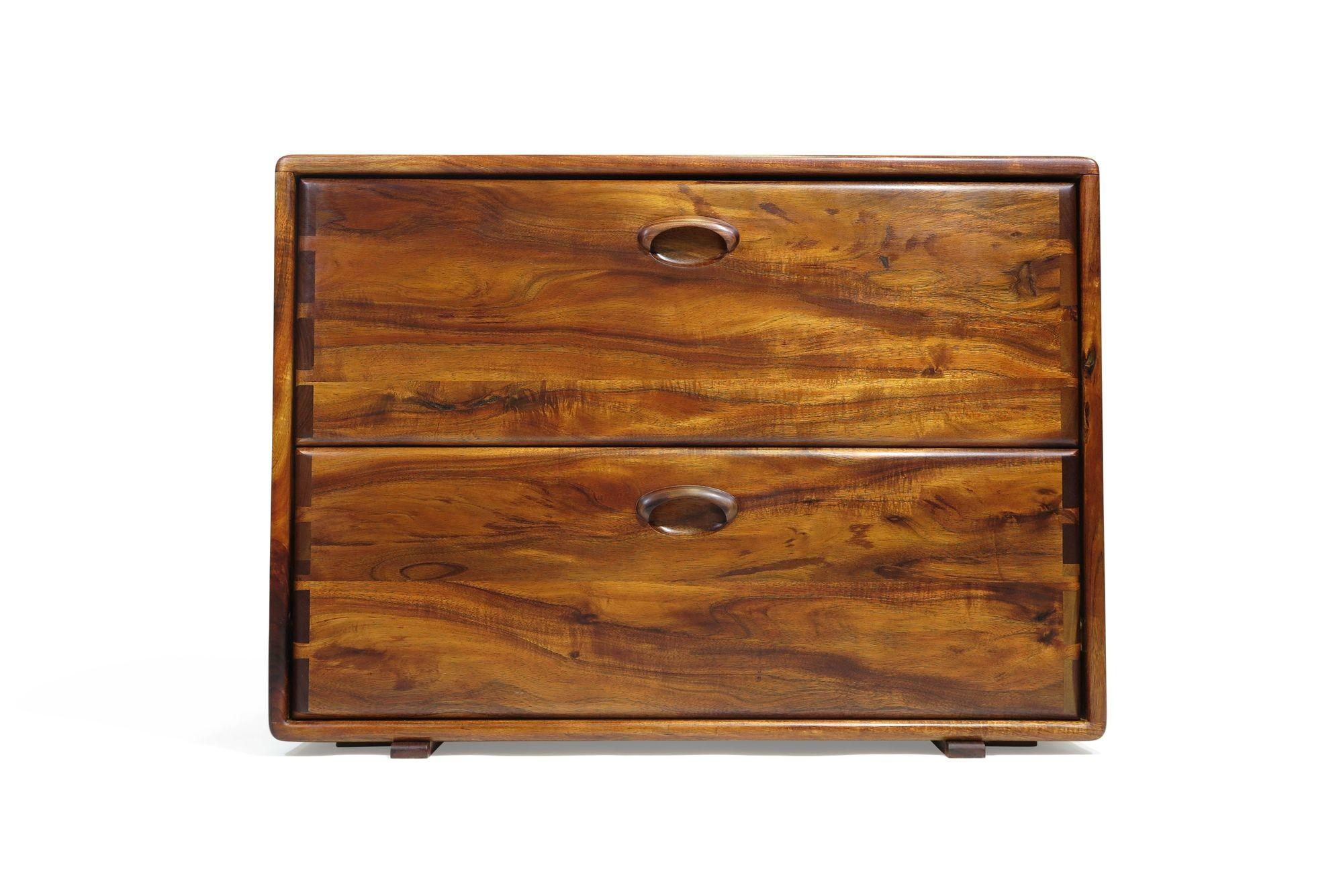 20th Century Koa California Studio Craft Filing Cabinet #1 For Sale