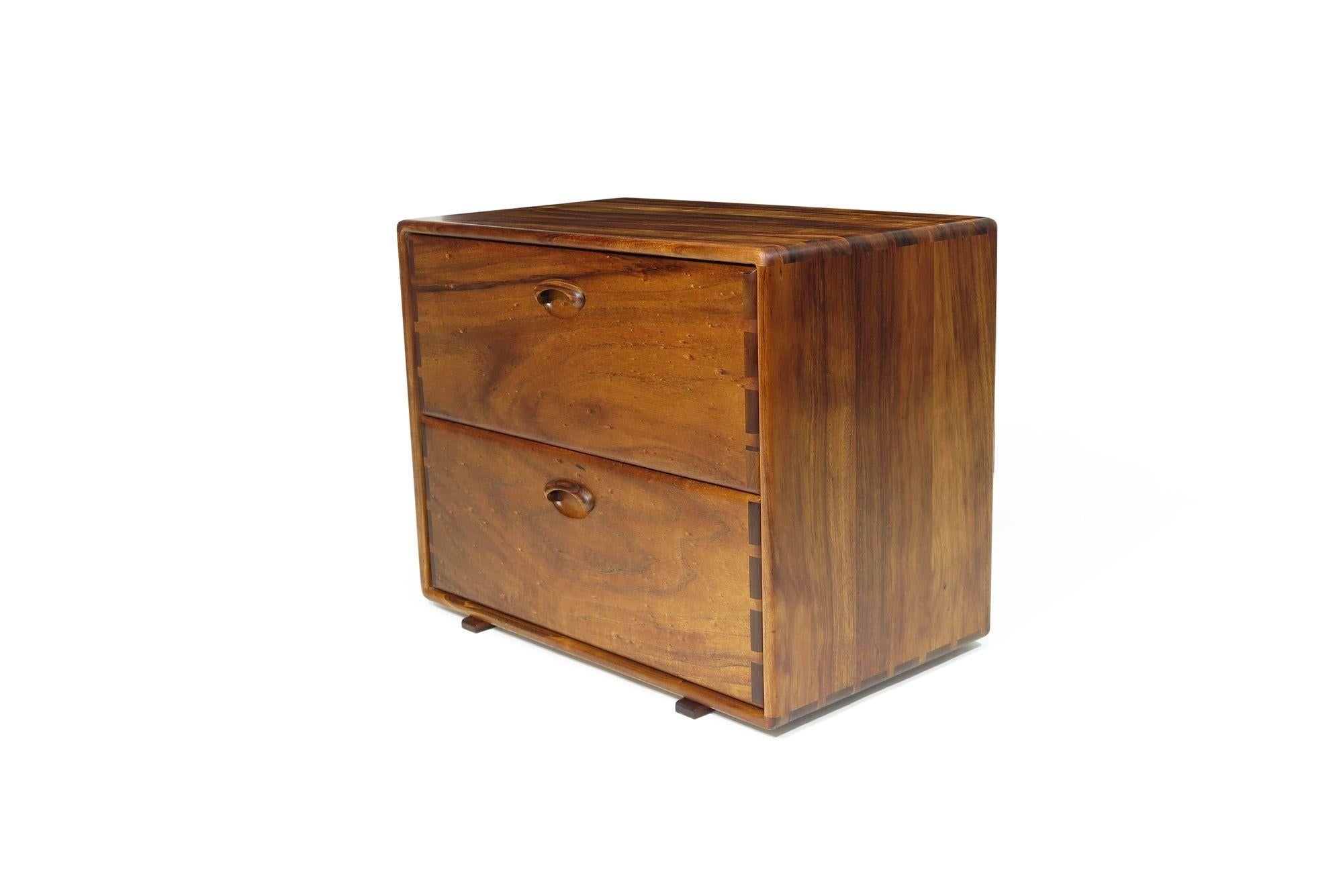 Oiled Koa California Studio Craft Filing Cabinet #2 For Sale