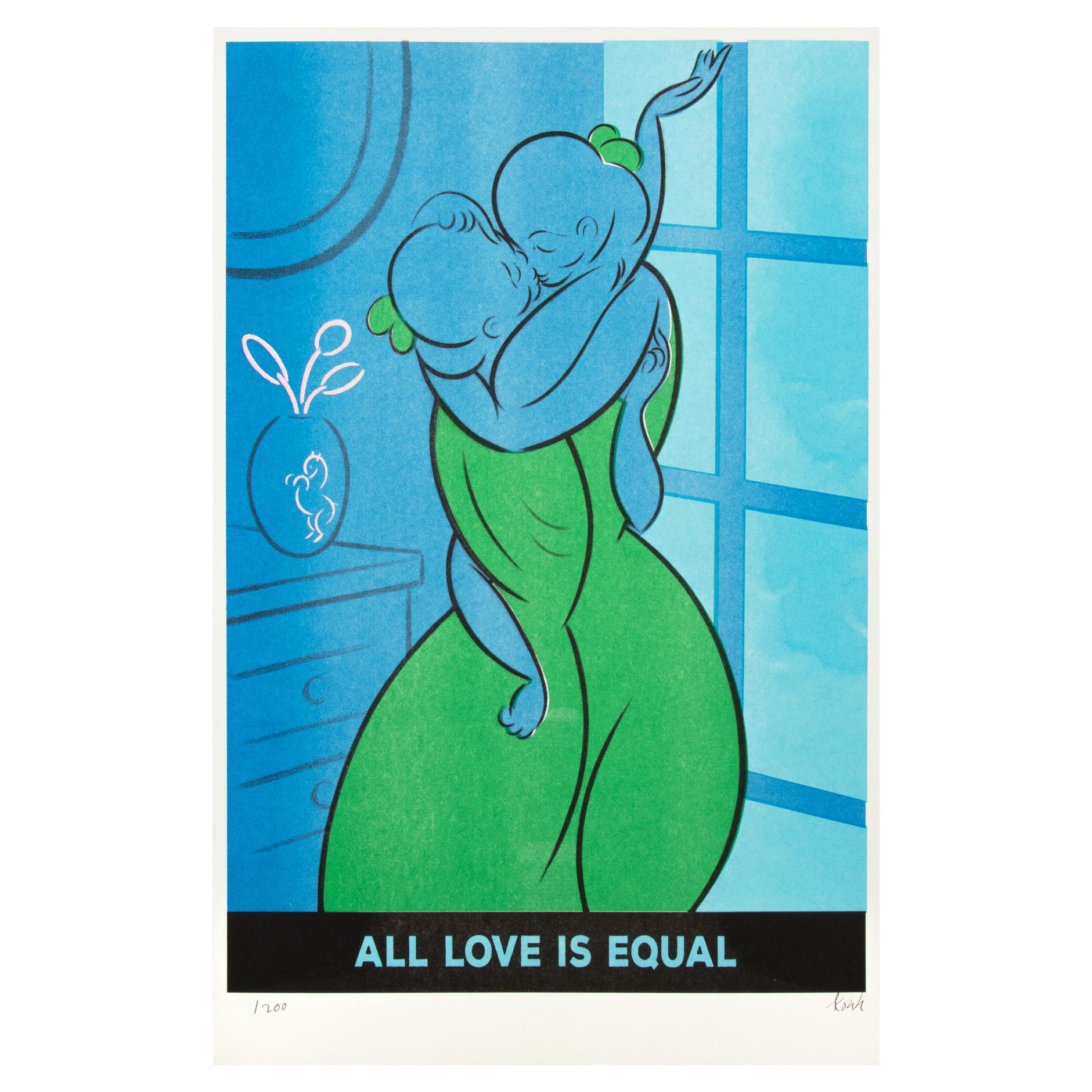 Koak, L'amore è tutto uguale - Stampa firmata, 2019, Arte contemporanea