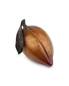 Kobako or incens box in the form of a longevity peach in nashiji lacquer
