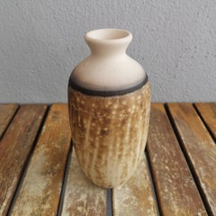 Koban Raku Pottery Vase with Water Tube - Obvara - Handmade Ceramic