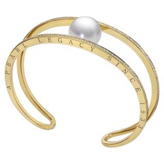 "Kobe Collection" Cuff Style Bracelet South Sea Pearl and Diamonds