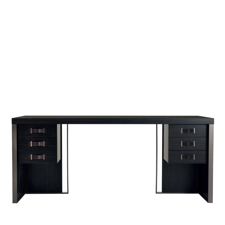 Kobe Ebony Desk With Drawers For Sale At 1stdibs