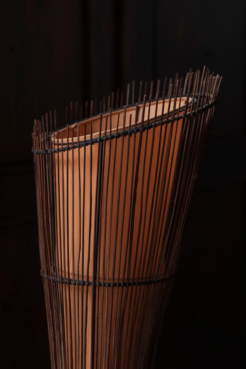 French Kobe Floor Lamp, France, 1980s