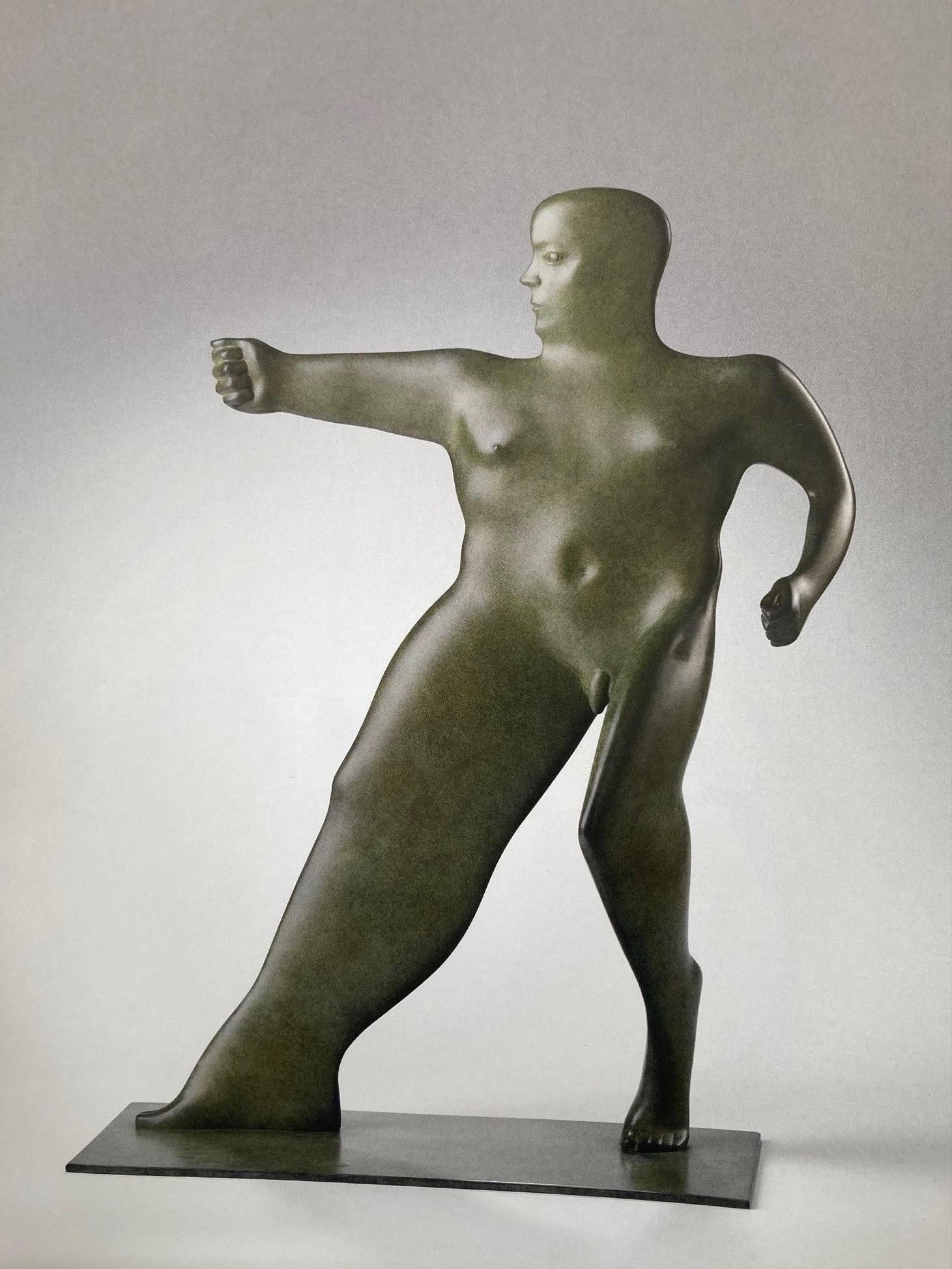 Figurative Sculpture KOBE - Sculpture - Figuratif contemporain d'homme debout en bronze d'Adonis
