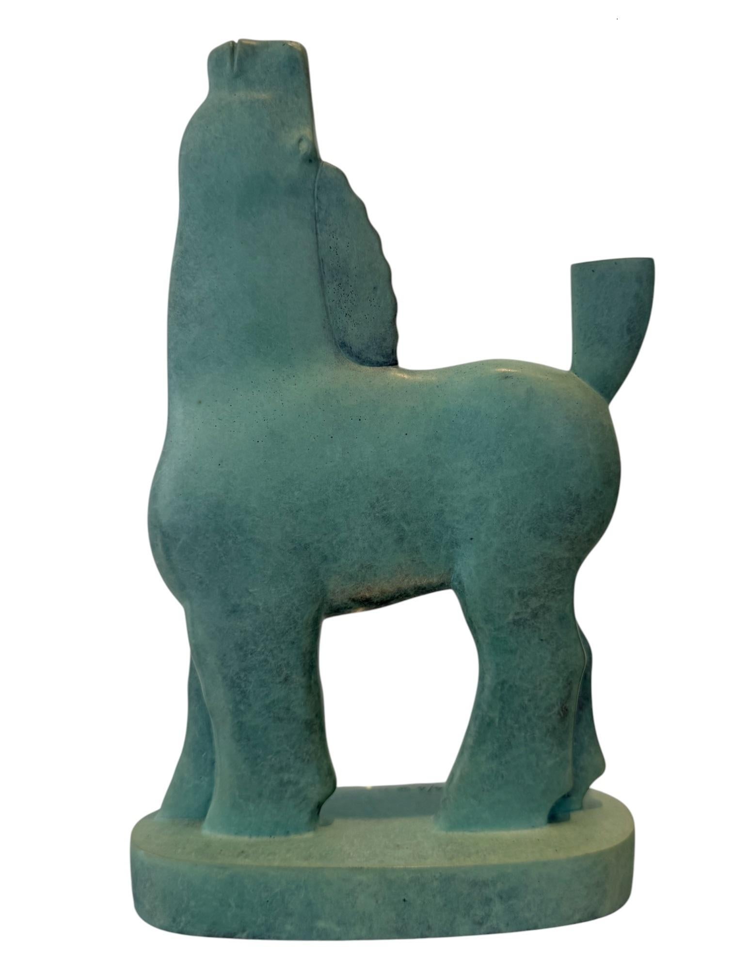 Alles Omhoog Bronze Sculpture Everything up in the Air Horse Animal In Stock