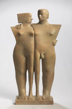 Amoroso Bronze Sculpture Couple Love Beloved Loving Man and Woman Portrait