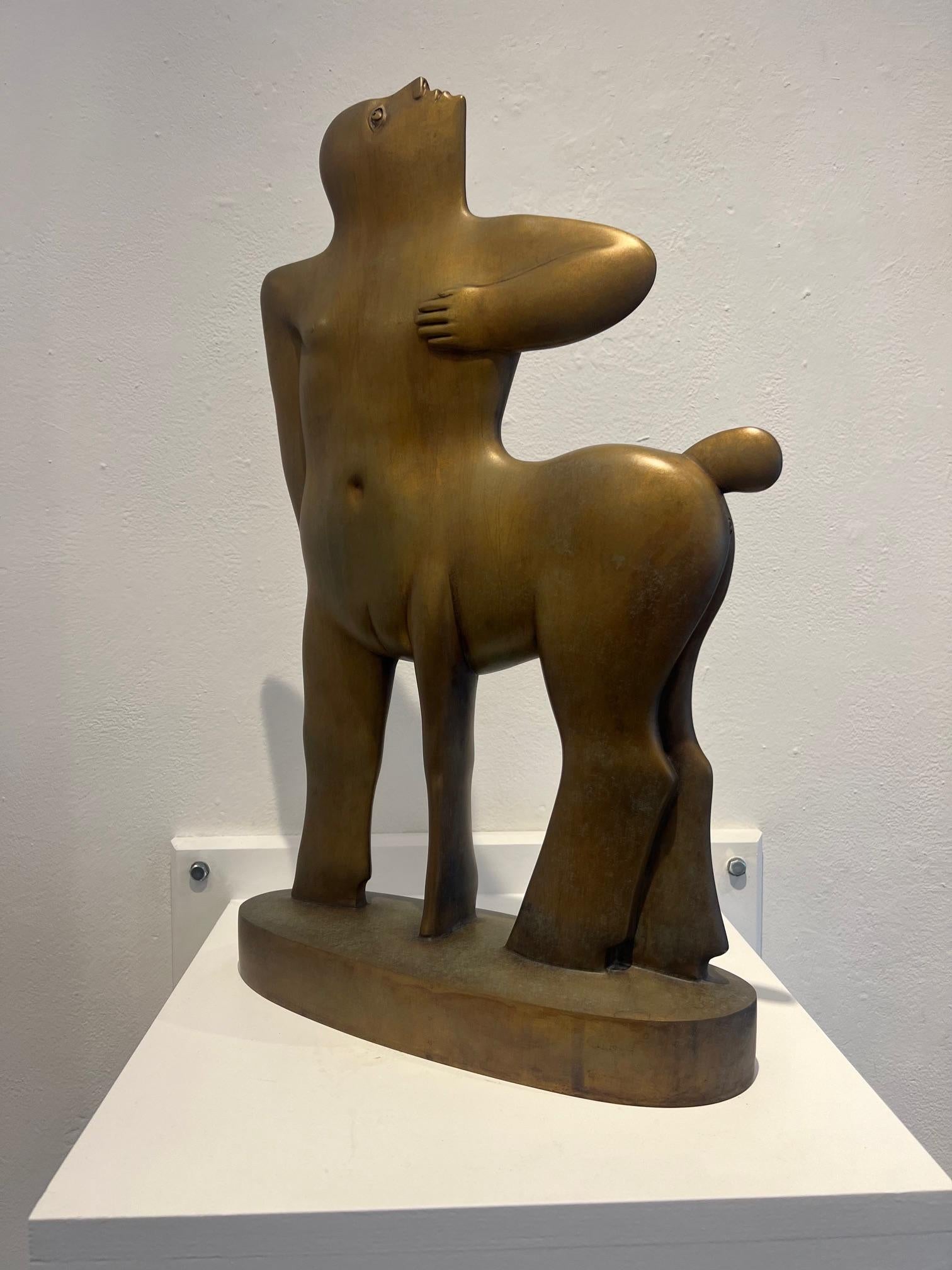 Centauro Escultura Bronce 2006 Hombre Caballo Mitología Retrato Animal Contemporáneo en venta 2