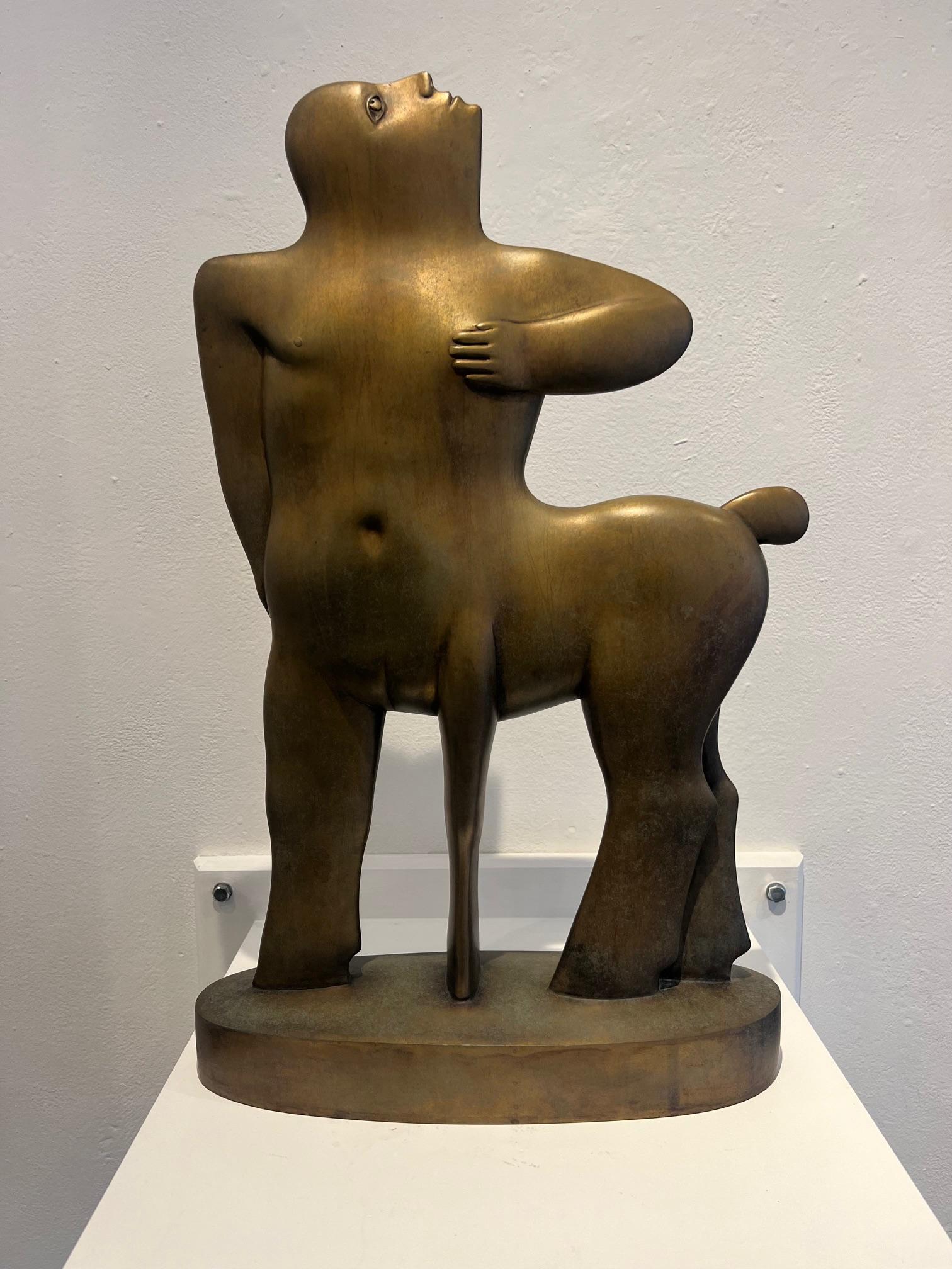 Centauro Escultura Bronce 2006 Hombre Caballo Mitología Retrato Animal Contemporáneo en venta 3