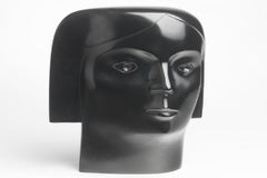 Douceur Bronze Sculpture Sweetness Head Portrait Black Female