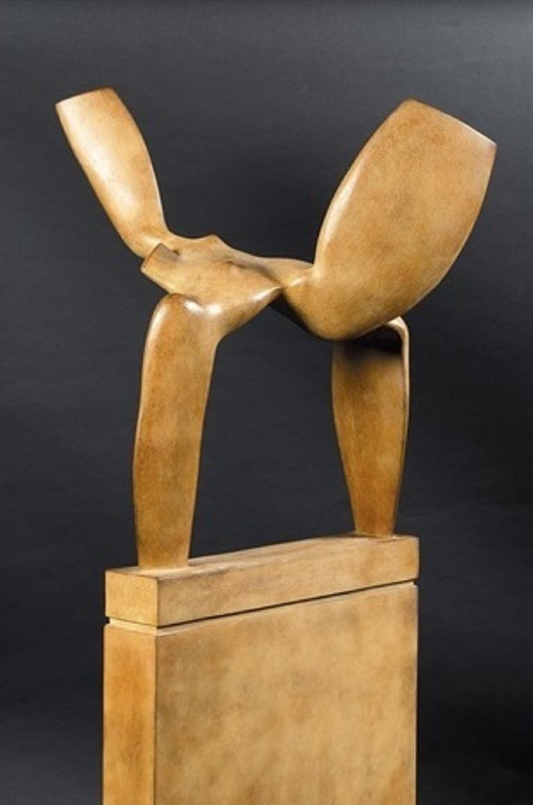 Explosion (l 'argo) Bronze Sculpture Abstract Contemporary Art - Gold Abstract Sculpture by KOBE