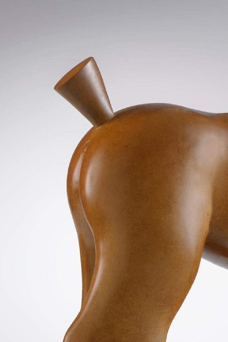 Forza Bronze-Skulptur Pferd Großes Tier Figurative Zeitgenössische Bronzeskulptur (Gold), Figurative Sculpture, von KOBE
