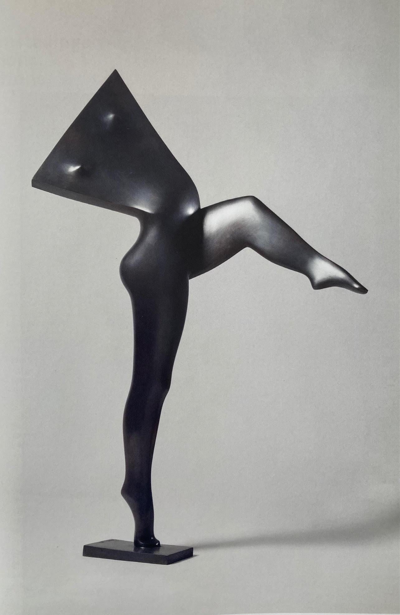 KOBE Figurative Sculpture - Grazioso Bronze Sculpture Black Dancing Walking Torso Human Nude Figure Elegant