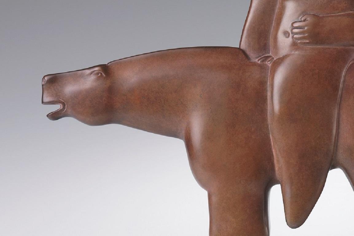 Il Cavaliere Horseman Horse Bronze Figure Sculpture Animal Contemporary In Stock - Or Figurative Sculpture par KOBE