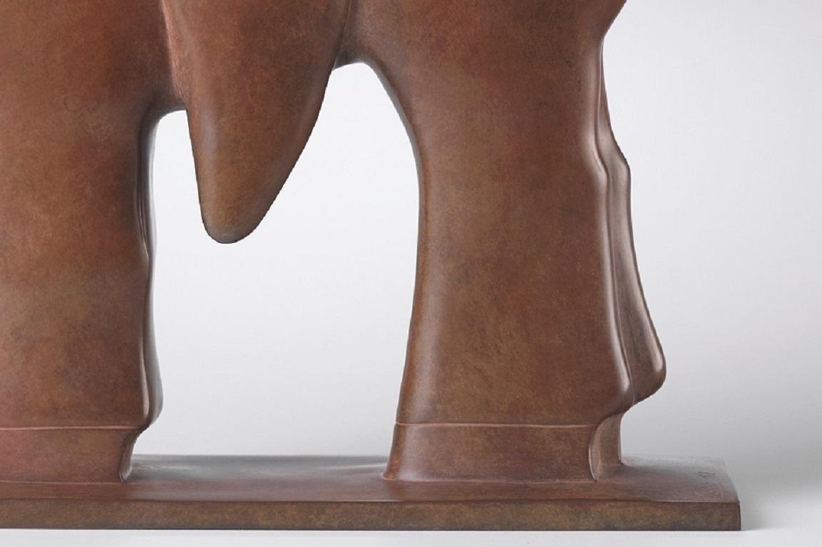 Il Cavaliere Horseman Horse Bronze Figure Sculpture Animal Contemporary In Stock en vente 1