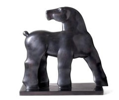 En Al Zijn Glorie Caballo Escultura Figurativa Bronce Geométrico Negro En Stock