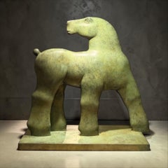 In Al Black Glorie Horse Bronze Figurative Sculpture Geometric Black In Stock