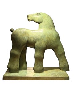 In Al Black Glorie Horse Bronze Figurative Sculpture Geometric Black In Stock