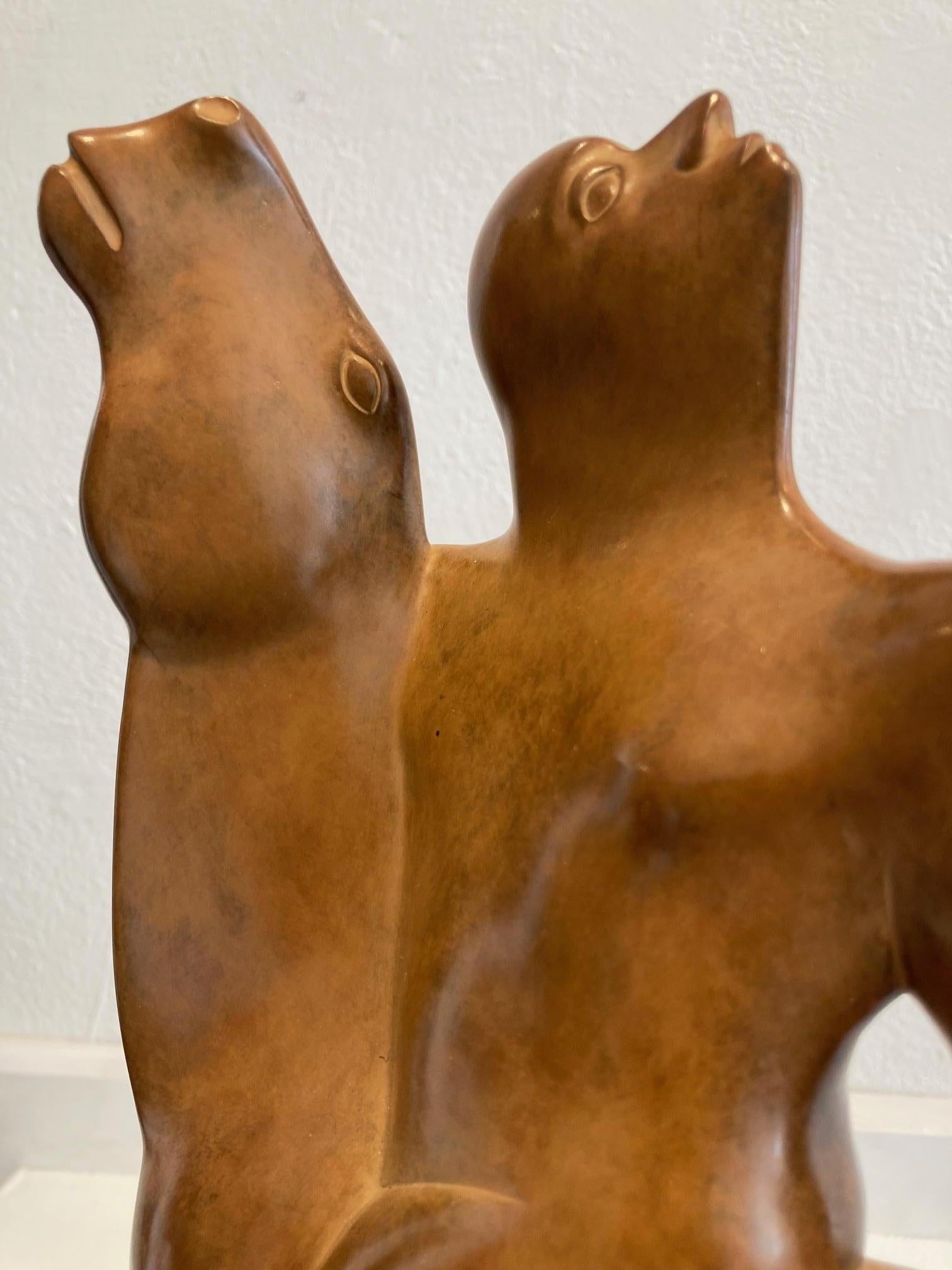 Kijk Look Jinete Caballo Escultura Figurativa Bronce Próximo a Botero En Stock - Sculpture de KOBE