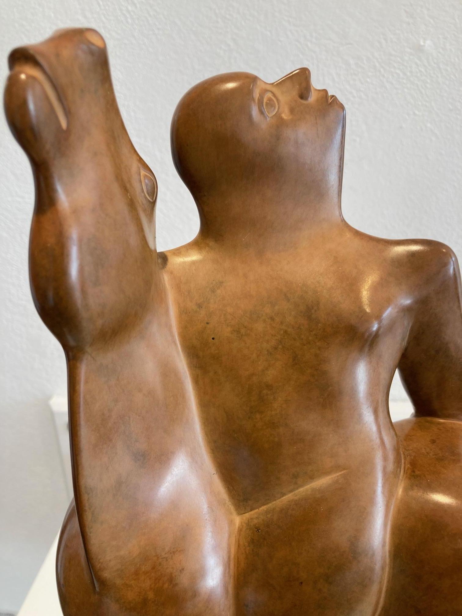 Kijk Look Jinete Caballo Escultura Figurativa Bronce Próximo a Botero En Stock - Sculpture Contemporáneo de KOBE