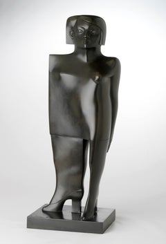 La Battona Standing Figure Female Bronze Sculpture