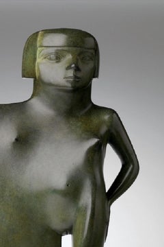 La Fillette Niña Escultura de Bronce Figura Femenina