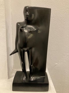 La Porta Bronze Figurative Sculpture Brown  Geometric Contemporary In Stock