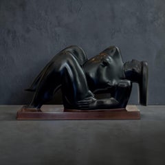 Laura Bronze Sculpture Female Figure Lying Down Woman